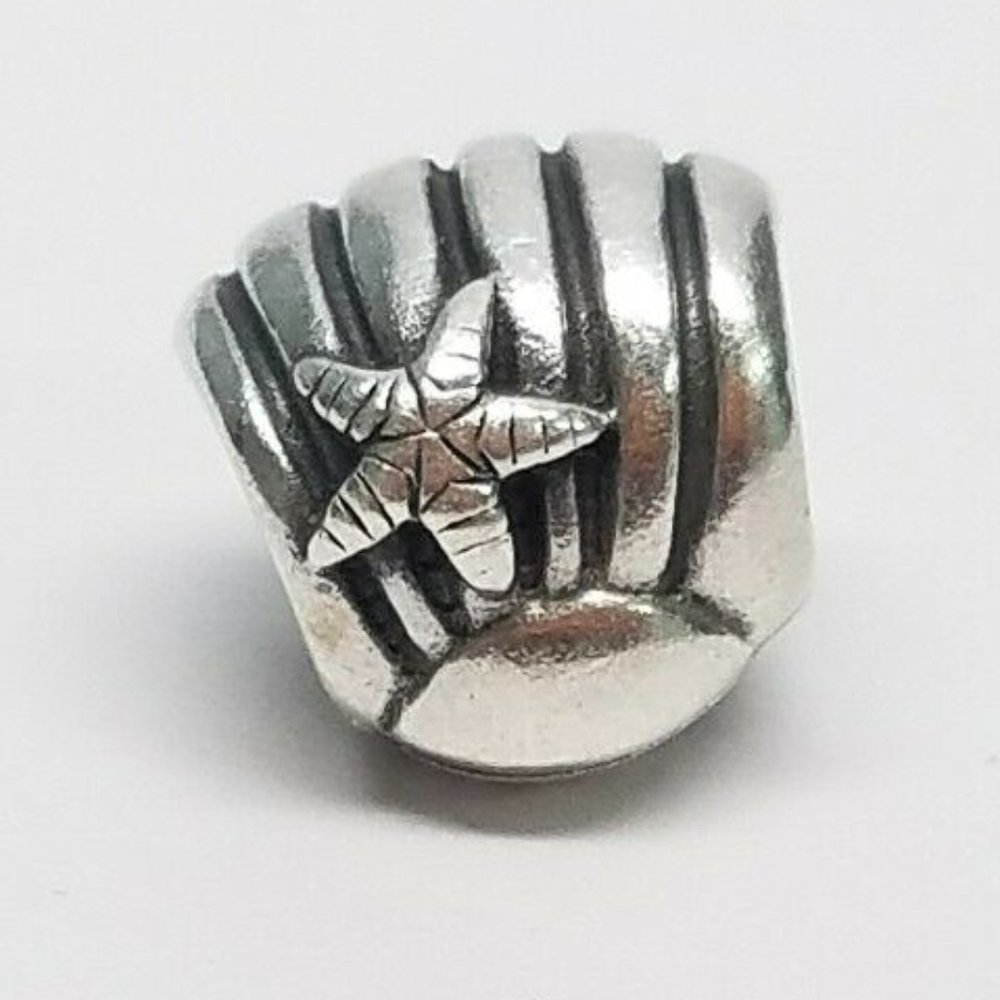 Authentic Pandora Sterling Silver Seashell Bead - image 1